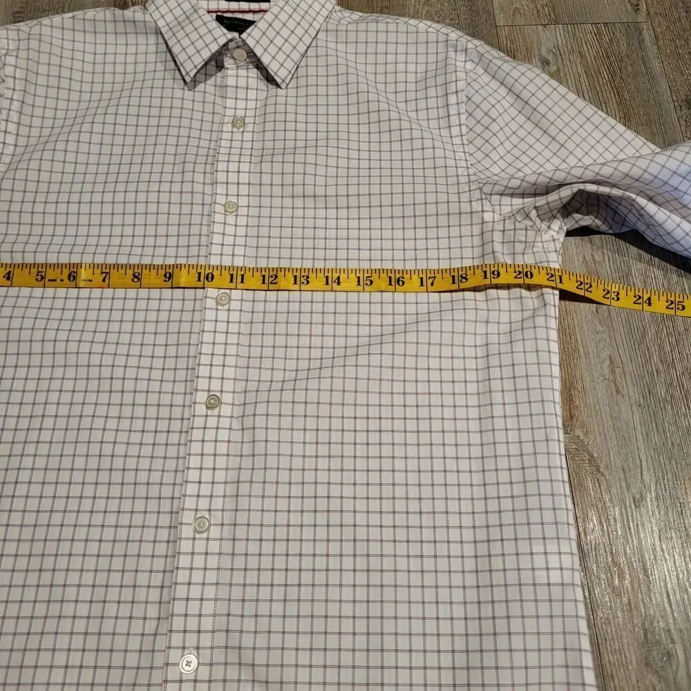 Banana Republic Untucked Fit, Non Iron Stiff Collar Dress Shirt Mens Size Medium